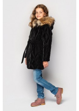 Cvetkov чорна зимова куртка для дівчинки Джун 3
